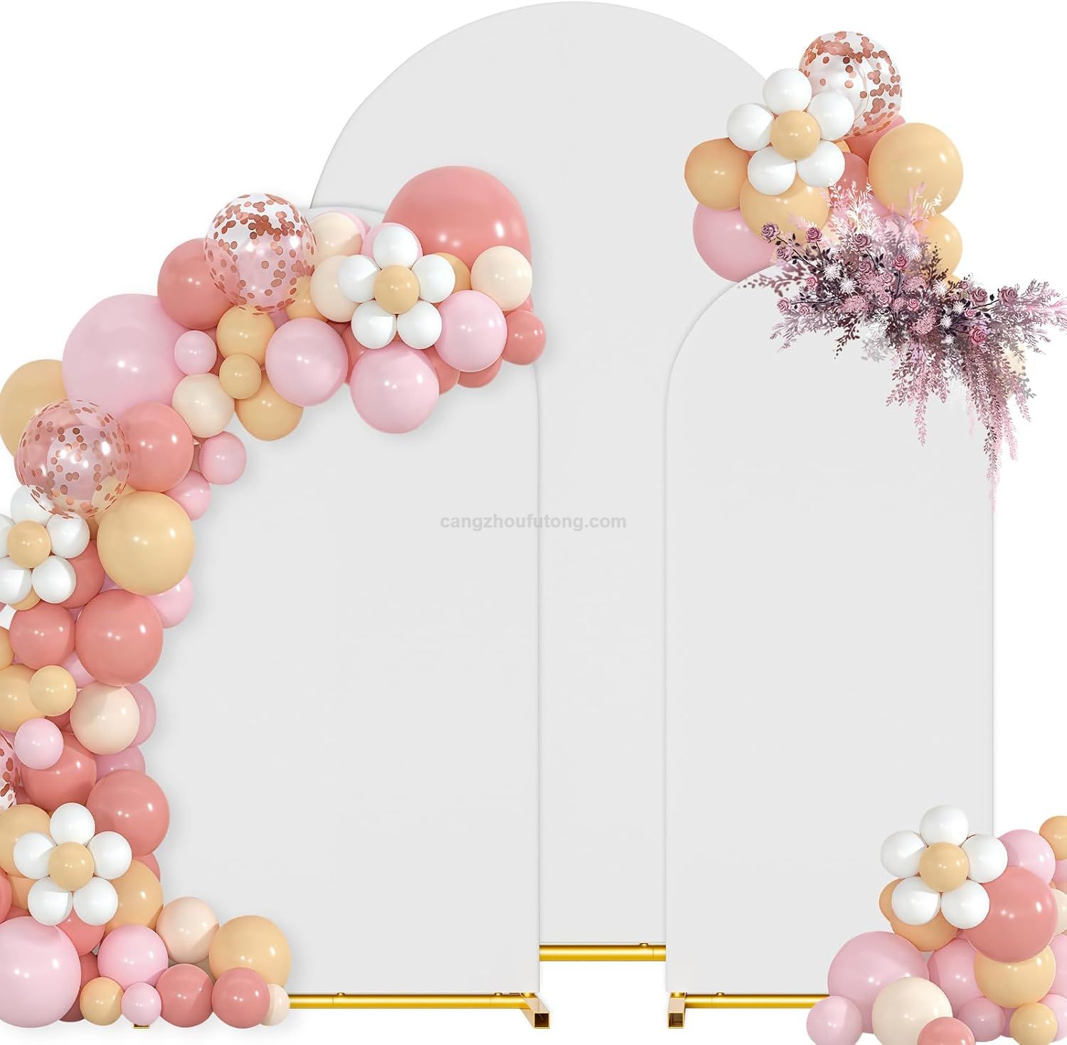 Wedding Arch Backdrop Stand And Cover Set of 2