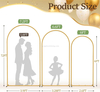 Wedding Arch Backdrop Stand 7.2FT, 6FT Gold Metal Arch Stand Set