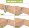 LU26 Black Face Mount Joist Hangers for Rafter Hurricane Ties Joist Hangers, Tie Brackets for Floor Deck And Ceiling Trusses