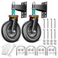 Heavy Duty Fence Gate Wheel for Metal Tube Gates with 360 Degree Rotation Spring Loaded Caster