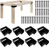 Heavy Duty Iron Workbench Brackets Kit Leg Frame Braces 4x4 2x4 Lumber DIY Table Building Kit Table Shelving Garage Storage