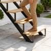 Steel Stair Riser 1-Step Steel Stair Stringer for Outdoor Steps Steel Stair Riser with 1/2/3/4/5/6/7 Steps