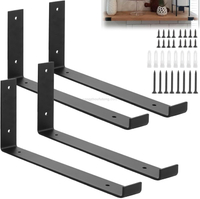 Heavy Duty Shelf Brackets Carbon Steel Industrial Black Floating Wall Mounted Support for Scaffold Board And DIY Floating Shelf