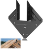 Heavy Duty Black Hurricane Ties for Rafters Roofing Straps Truss Hangers Brackets Powder Coated