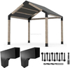 30° Angle Slant Pergola Bracket Kits 2-Way L-Shaped Slant Roof Post Brackets for 4"x4" Lumber