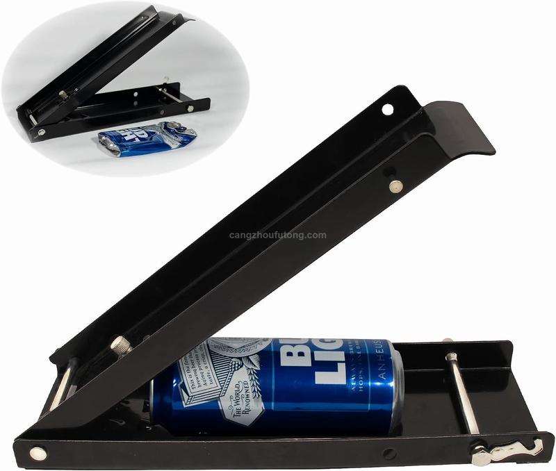 Metal No Wall Mounting Can Crusher 12 & 16 Oz. Folding Flat Easy Storage for Trash Beer Soda Waste