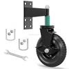 Fence Gate Wheel 360 Degree Rotation Solid Rubber Tire Spring Loaded Heavy Duty Gate Caster