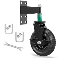 Fence Gate Wheel 360 Degree Rotation Solid Rubber Tire Spring Loaded Heavy Duty Gate Caster