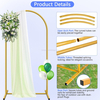 Metal Arch Backdrop Stand Set of 3 Wedding Arch Stand 7.2FT & 6.6FT & 6FT Arched Backdrop Frame for for Wedding Ceremony