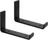 Heavy Duty L Shape Shelf Brackets Black Industrial Metal Scaffold Board Shelf Bracket for Wall Mounted Shelves