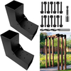 L-Shaped Pergola Brackets 2-Way Angle Corner Bracket for 4"x4" Indoor Outdoor Wood Beam Bracket