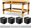 Heavy Duty Iron Workbench Brackets Kit Leg Frame Braces 4x4 2x4 Lumber DIY Table Building Kit Table Shelving Garage Storage