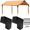 30° Angled Pergola Roof Brackets L-Shaped Slant Post Brackets for Outdoor Pergola Proch Passageway