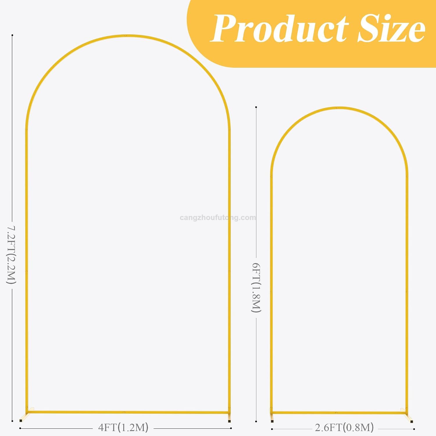 Wedding Arch Backdrop Stand And Cover Set of 2