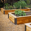 Steel Raised Garden Bed Corner Brackets for 10"-24" Height Wood Frame Bed