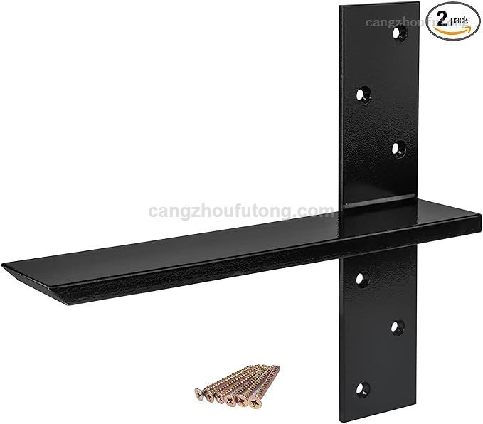 （2-Pack ）Free Hanging T Shelf Bracket, Solid Heavy Duty Steel Knee Wall Hidden Granite Countertop Support Floating Bracket Hardware, Universal ,12 Inch , DIY Projects 