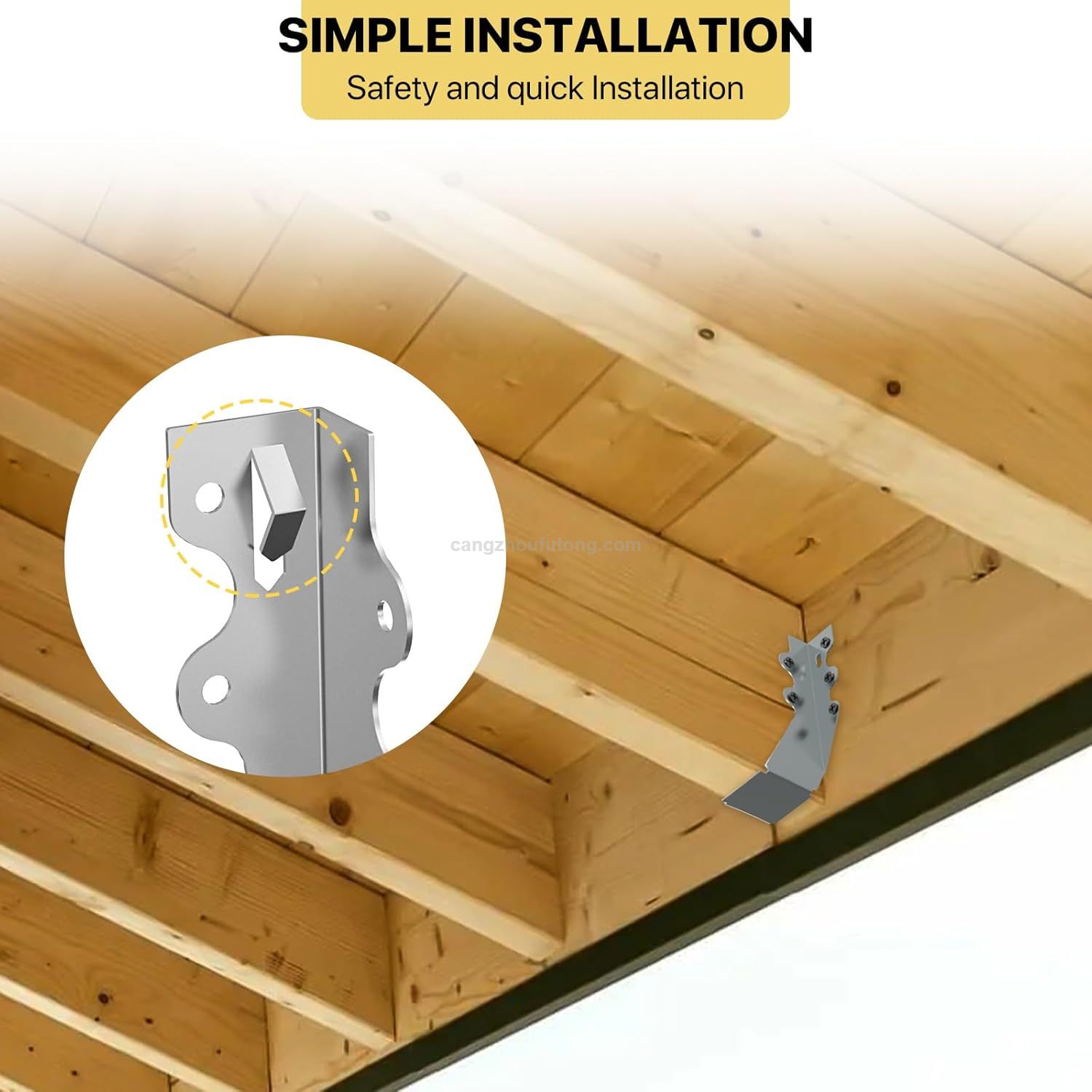 Face Mount Joist Hangers Hurricane Ties for Rafters Tie Brackets for Floor Deck And Ceiling Joists