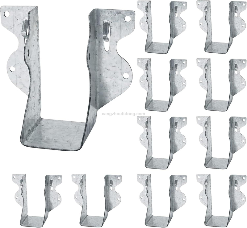 LU26 Black Face Mount Joist Hangers for Rafter Hurricane Ties Joist Hangers, Tie Brackets for Floor Deck And Ceiling Trusses