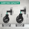 6-Inch Heavy Duty Fence Gate Wheels Wooden Metal Tube Spring-Loaded 360 Degree Rotation Caster Kit