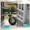 Fence Gate Wheel 360 Degree Rotation Solid Rubber Tire Spring Loaded Heavy Duty Gate Caster
