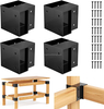 Heavy Duty Steel Workbench Corner Brackets Shelving Hardware Kit DIY Kit Powder Coated Fits 2x4 Wood
