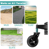 Fence Gate Wheel 360 Degree Rotation Solid Rubber Tire Spring Loaded Heavy Duty Gate Caster
