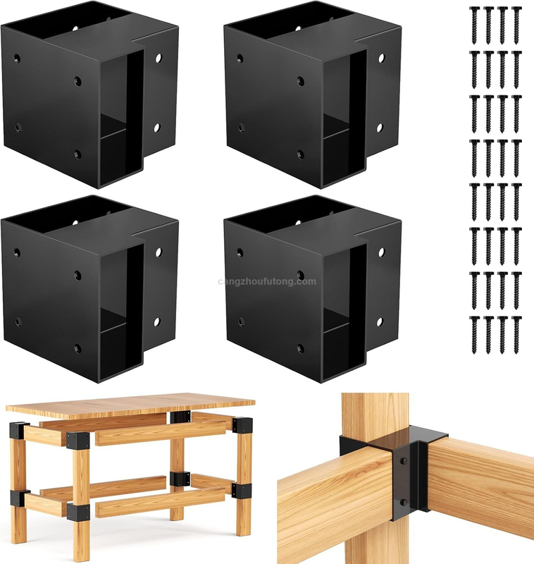 Heavy Duty Workbench Bracket Kit 3-Way Right Angle Corner Brackets for Workbenches,Garage Shelves,DIY Woodworking Projects