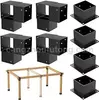 8PCS 4x4 Post Bracket, 4x4 Brackets for pergola kit, Deer Stand, Outdoor Platform, Play Sets, Tree House, Pergola Brackets 3-Way Right Angle Corner Bracket Woodworks DIY Post Base Kit