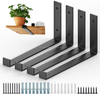 Heavy Duty Black Powder Coated Industrial Rustic Metal Wall Shelf Brackets for Scaffold Boards