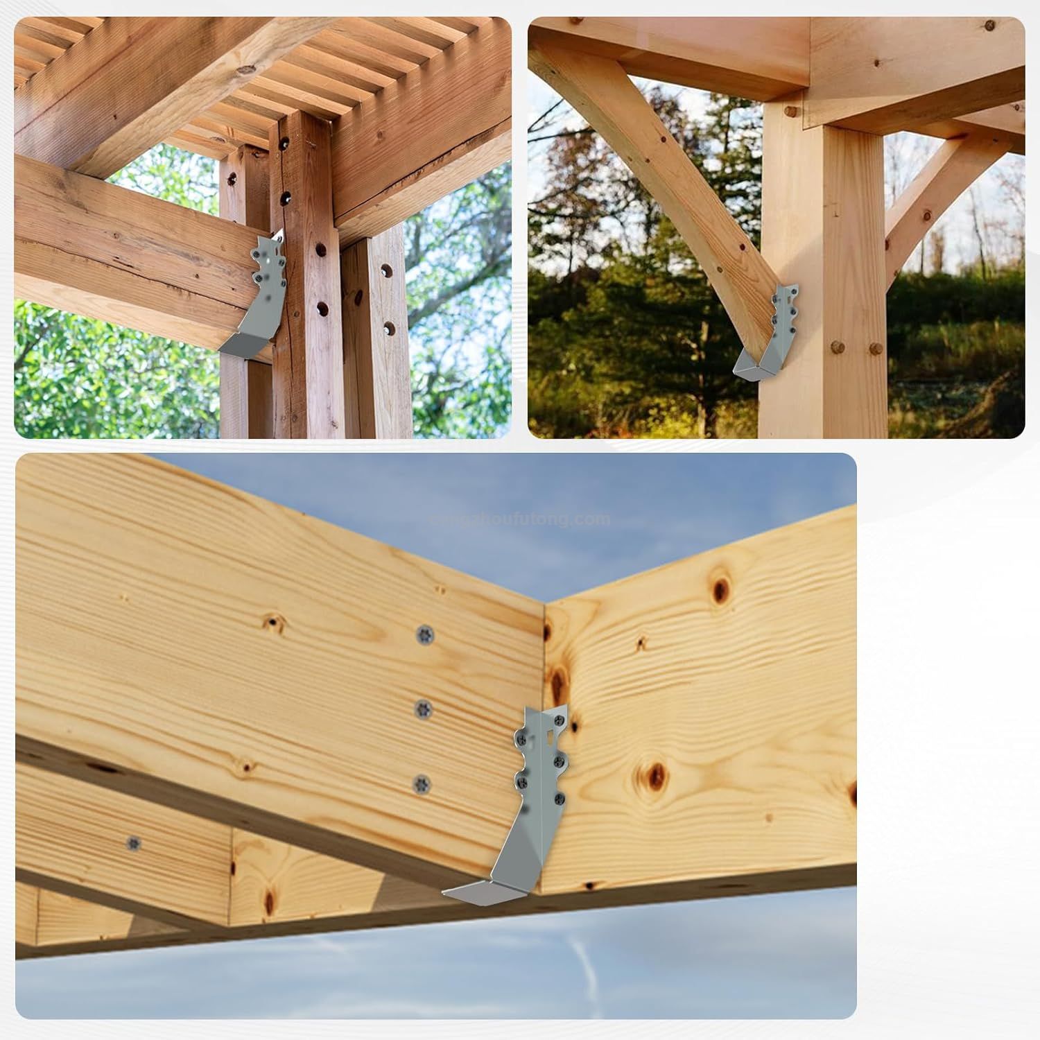 2x6 Joist Hangers for Wood Face Mount Joist Hanger Hurricane Tie Brackets for Deck, Floor, Ceiling, Roofs