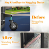 Heavy Duty Fence Gate Wheel for Metal Tube Gates with 360 Degree Rotation Spring Loaded Caster