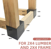 Heavy Duty Powder Coated Workbench Bracket Kit 4 Pcs Right Angle Corner Brackets DIY Custom Workbenches Tables
