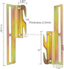 2PCS #711 Bolt-On To Bed Frame Conversion Brackets with Hardware Hook Plate,Headboard Hook Set, Hook on Bed Rails, Hook on Bed Frame Brackets