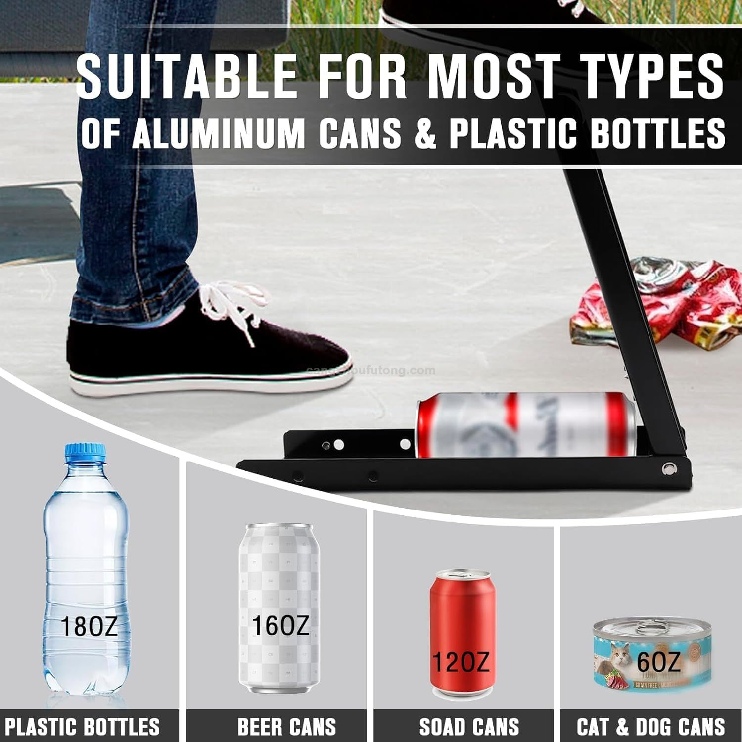 Can Crusher Floor Foot Can Crushers for Recycling Easy Storage Aluminium Can Crusher