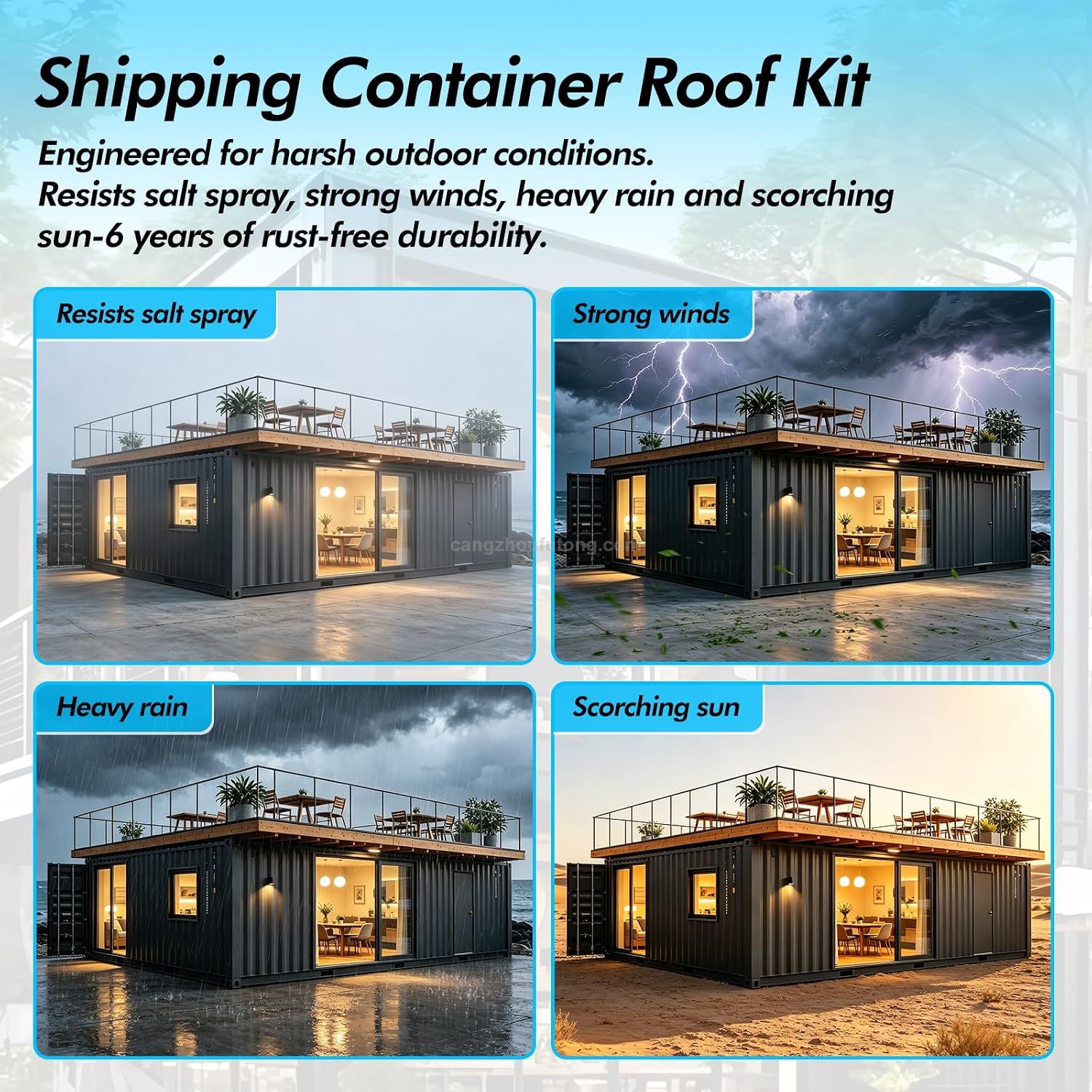 Container Roof Truss Brackets, Shipping Container Roof Brackets for Container Canopy Shelter