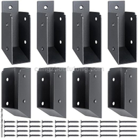 Steel Deck Railing Brackets Connectors 2x4 Brackets 2x4 Fence Bracket for Stair Fence Railings Decking Wood Post