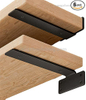 6 Pack Floating Shelf Brackets,6 Inch Heavy Duty Metal Brackets | 1/5 Inch Thicked Black Metal Brackets for Shelves