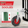 Fence Gate Wheel 360 Degree Rotation Solid Rubber Tire Spring Loaded Heavy Duty Gate Caster