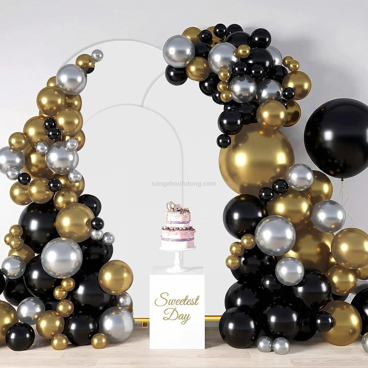 Wedding Arch Backdrop Stand And Cover Set of 2