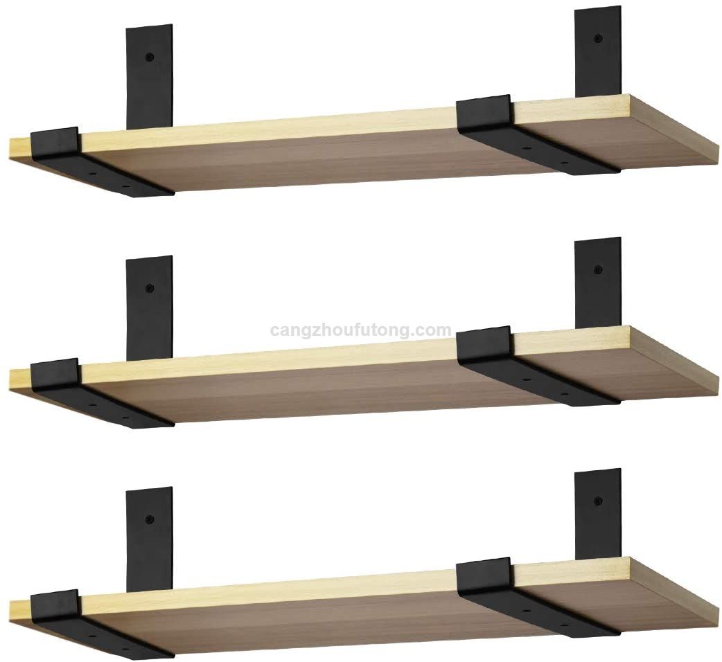 Heavy Duty Shelf Brackets Carbon Steel Industrial Black Floating Wall Mounted Support for Scaffold Board And DIY Floating Shelf