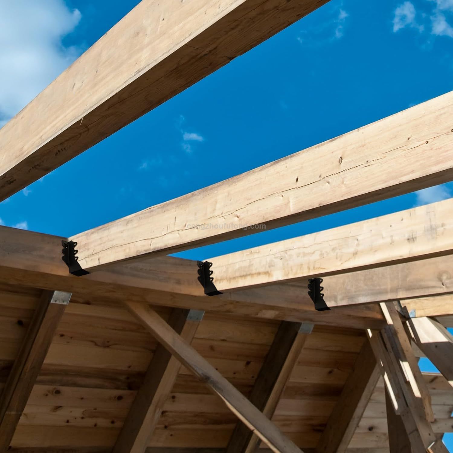 LU26 Double Shear Face Mount Joist Hanger,Hurricane Ties for Rafters Tie Brackets Great for Floor Deck And Ceiling Joists