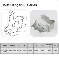 Joist Hanger-JS3590 Gal 35mm X 90mm X 1.0mm - 45 Bulk Pack