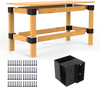 Heavy Duty Steel Workbench Corner Brackets Shelving Hardware Kit DIY Kit Powder Coated Fits 2x4 Wood