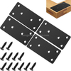  Metal Flat Straight Brace Bracket, 4'' X 2'' (L X W) Stainless Steel Mending Plate, Joining Bracket Wood Connectors for Furniture Corner Braces with Screws