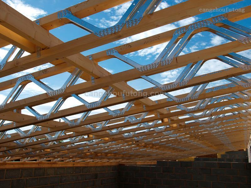 Open Web Floor Truss System with Metal Web Connectors